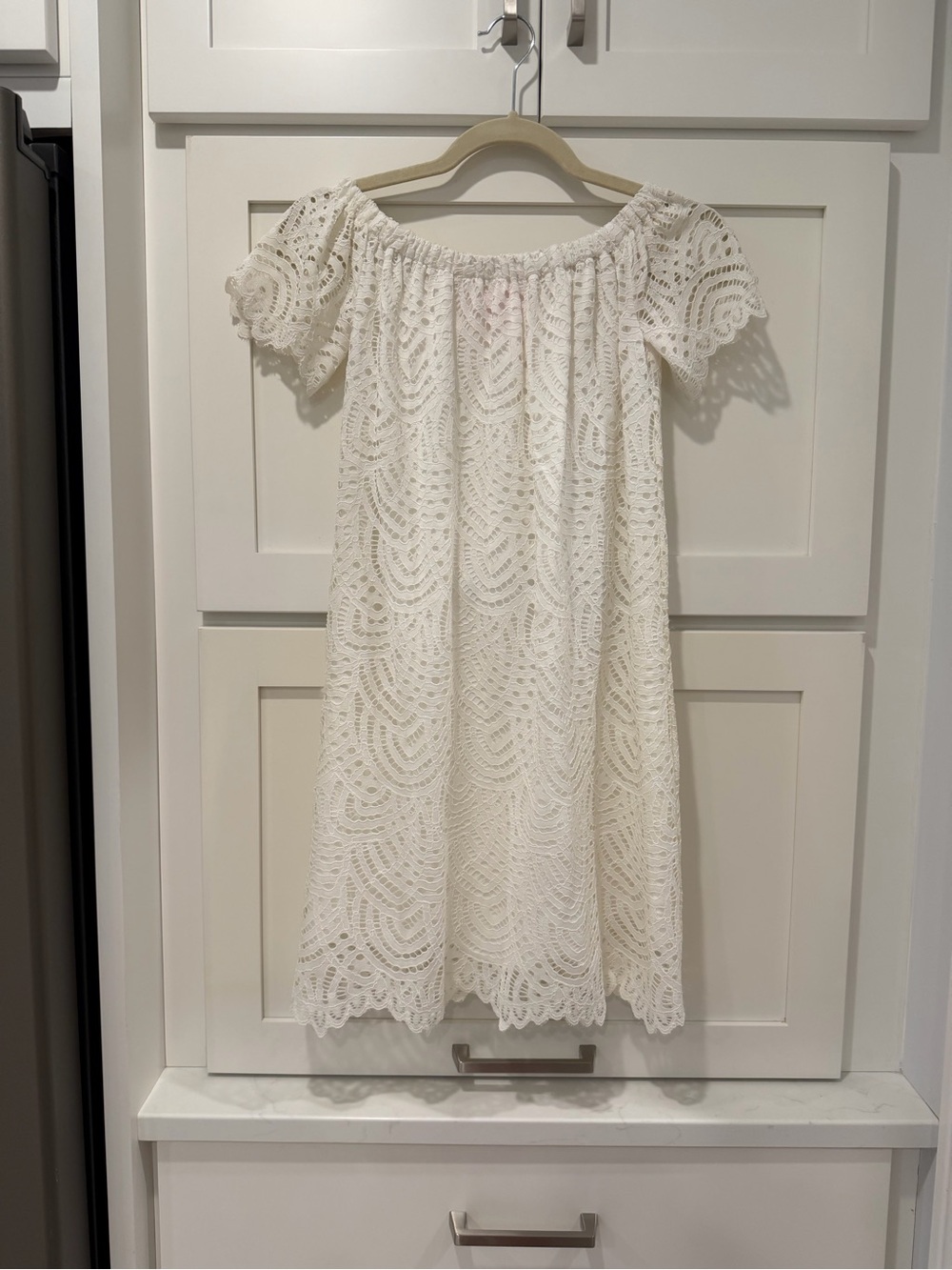 Lilly Pulitzer White Eyelet Off-Shoulder Dress
